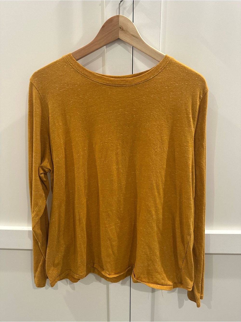 Sonoma Mustard Yellow Long Sleeve Crewneck Top